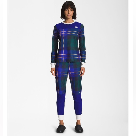 The North Face women flash dry base layer plaid waffle set - Picture 1 of 8